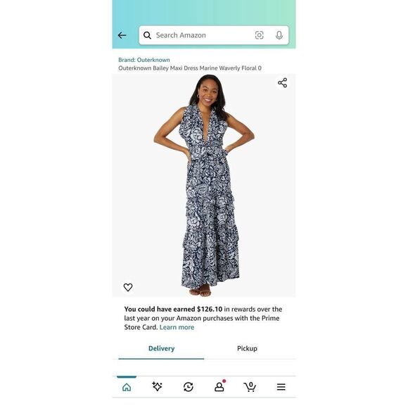 outerknown Bailey maxi dress marine Waverly floral print sz 8 nwt - Picture 1 of 9